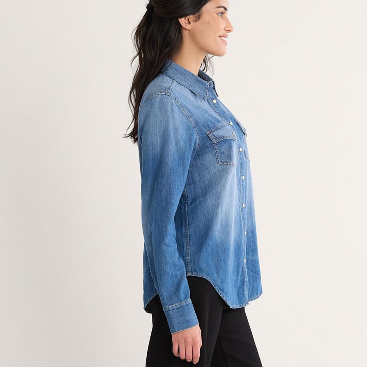 Chambray Gambler Shirt | Medium Blue