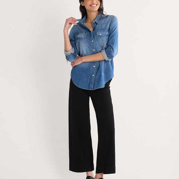 Chambray Gambler Shirt | Medium Blue