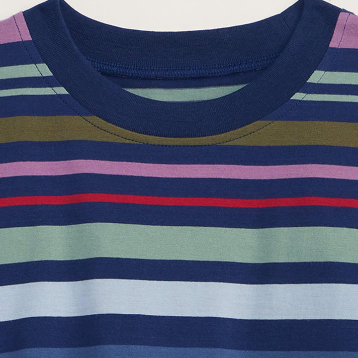 Deschutes Crew Neck Tee | Navy Stripe