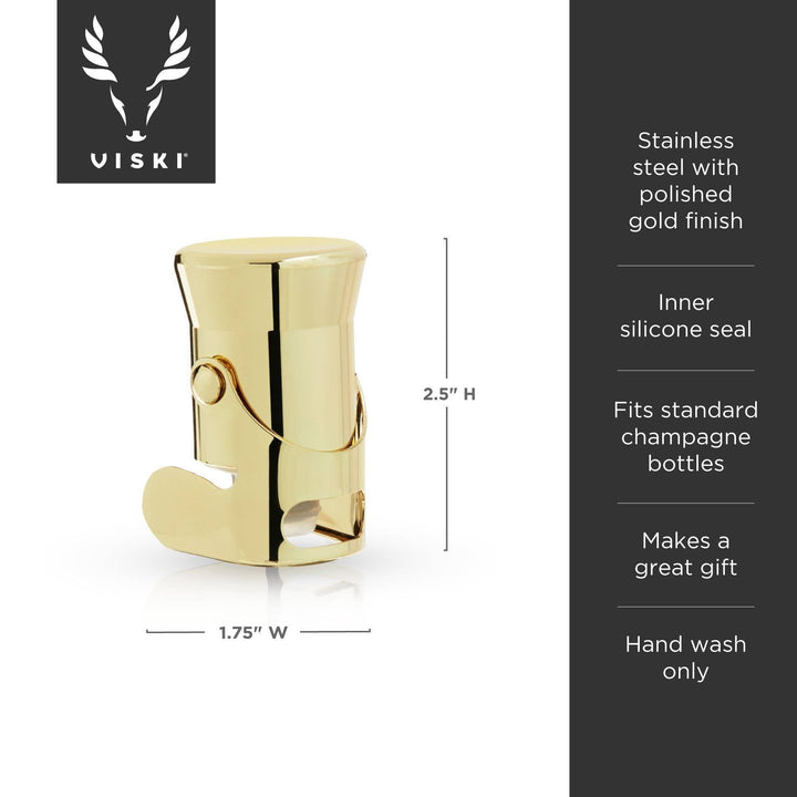 Belmont™ Gold-Plated Heavyweight Champagne Stopper