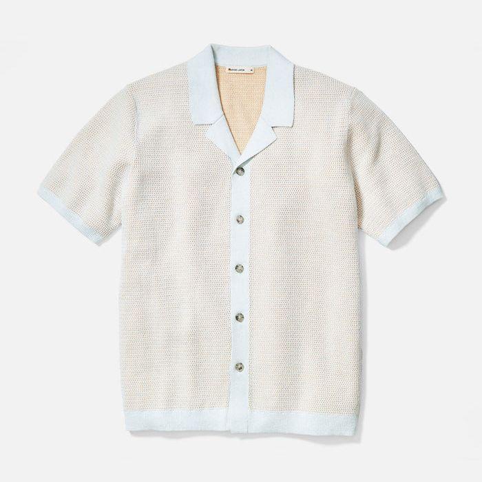 Asher Sweater Resort Shirt | Light Aqua