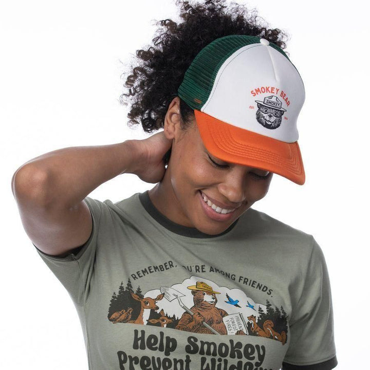 Smokey Varsity Foam Trucker Hat | Cream