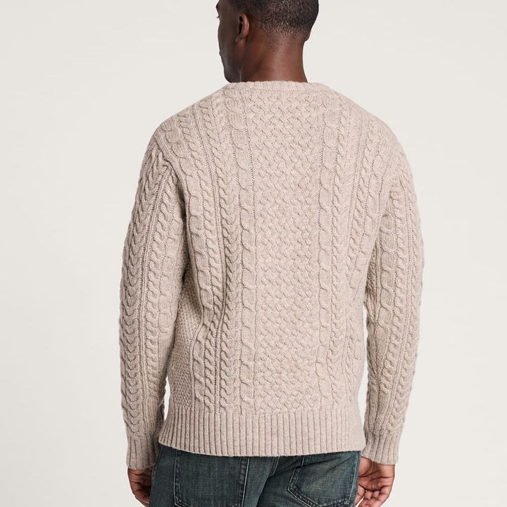 Wool Fisherman Sweater | Wheat Mix
