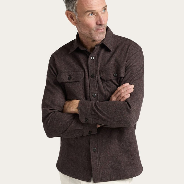 Burnside Flannel Shirt | Brown Heather