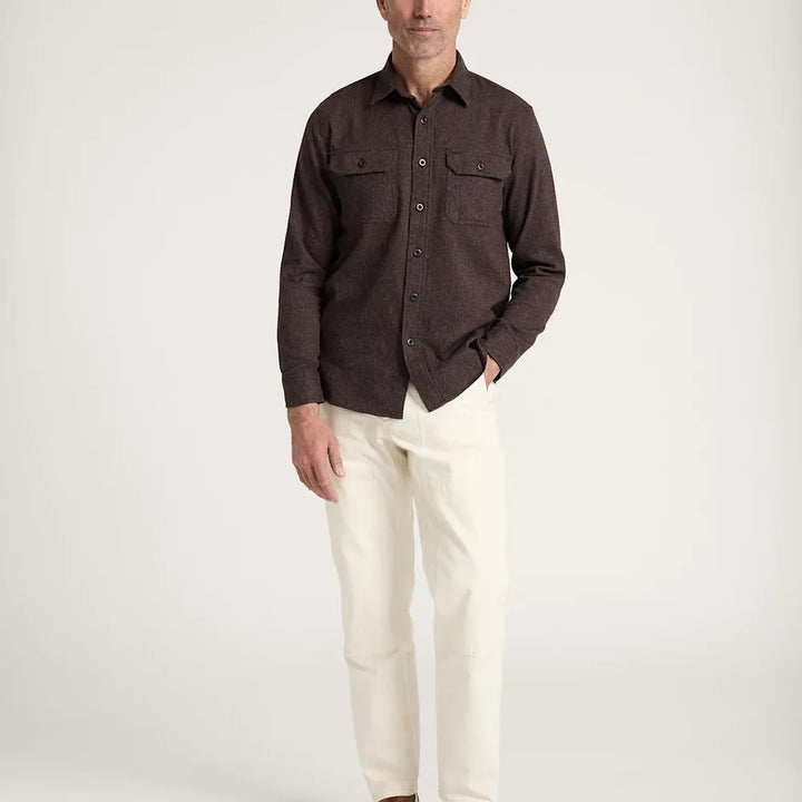 Burnside Flannel Shirt | Brown Heather