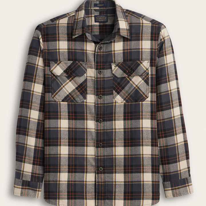 Burnside Flannel Shirt | Charcoal Plaid