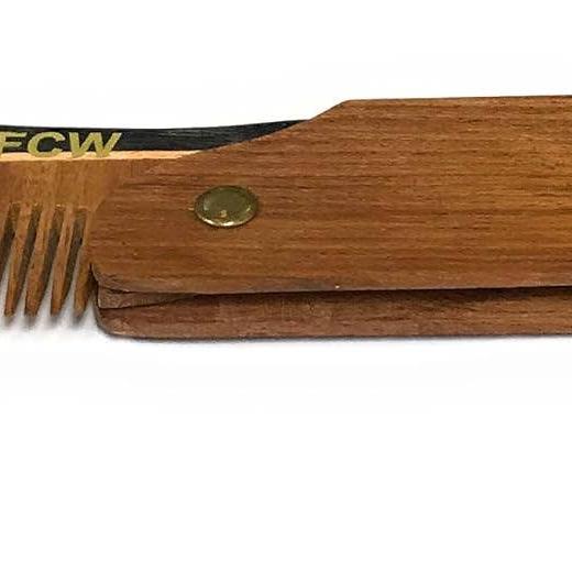 Wood Folding Beard Comb