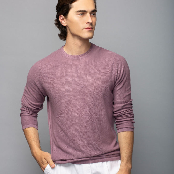 Bamboo Knit Crew Neck Sweater | Violet