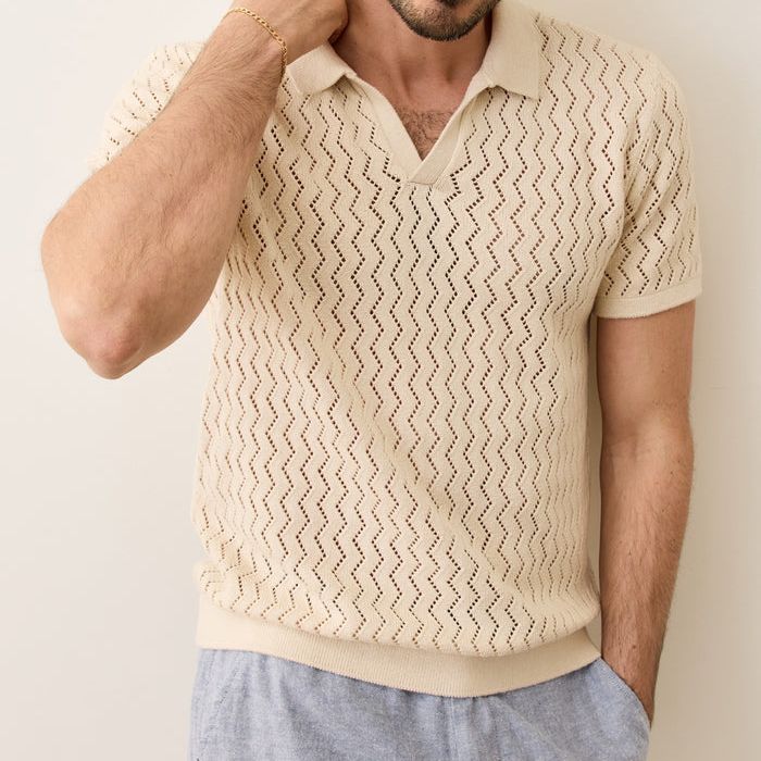 Cyrus Sweater Polo | Natural