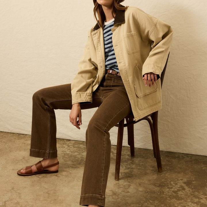 Stretch Terry Patch Pocket Pant | Walnut