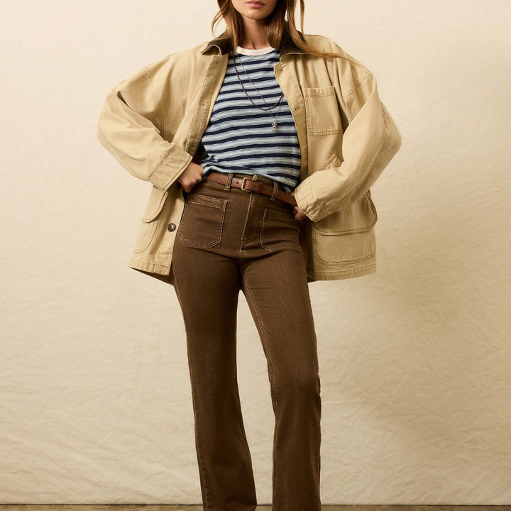 Stretch Terry Patch Pocket Pant | Walnut