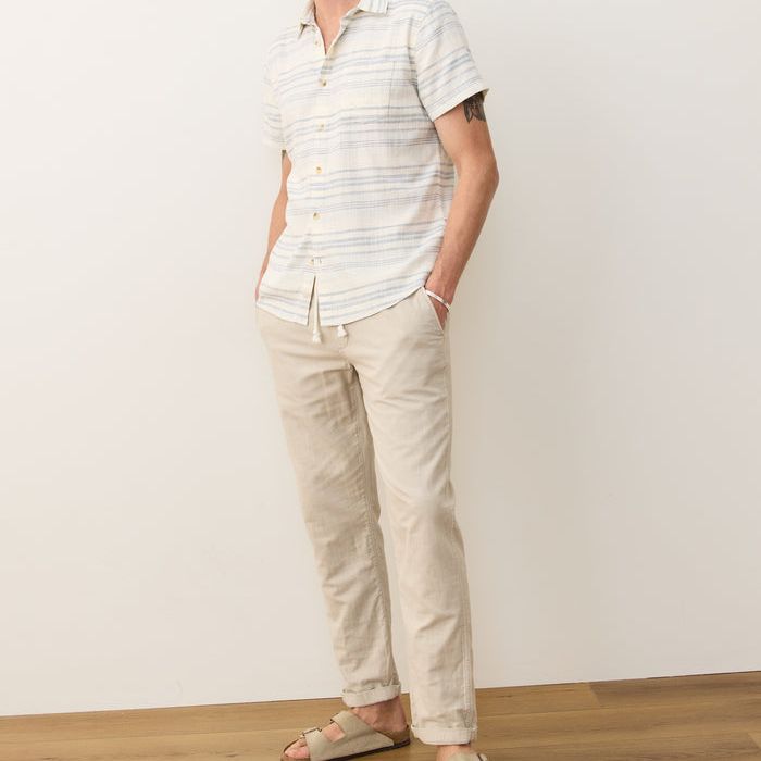Stretch Selvage Short Sleeve | Cool Baja Stripe