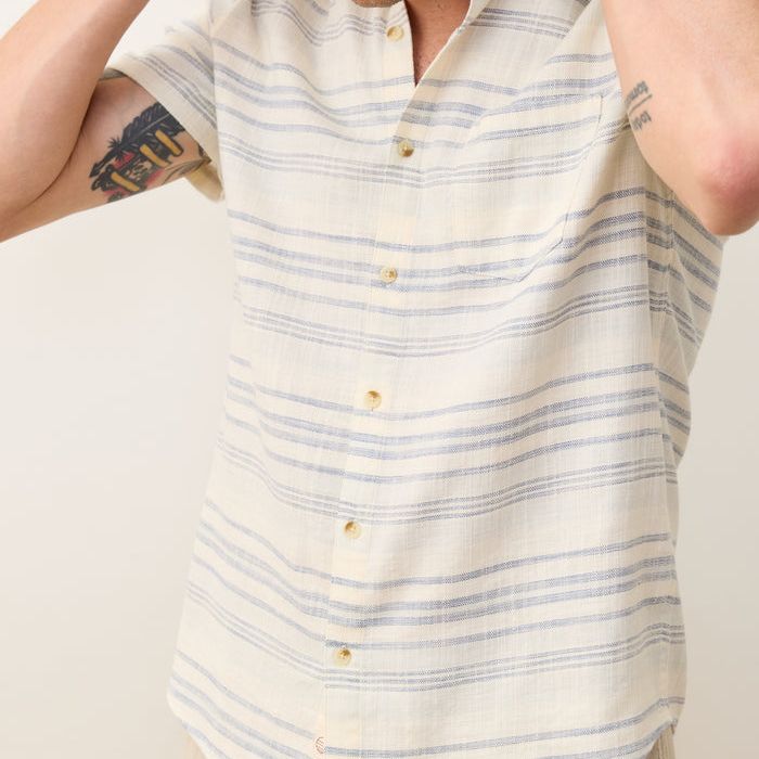 Stretch Selvage Short Sleeve | Cool Baja Stripe