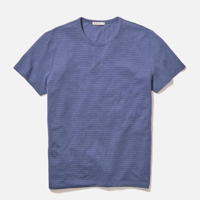 Signature Jacquard Crew Tee | Mood Indigo