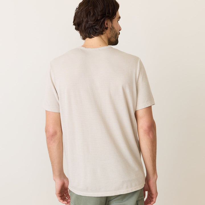 Signature Jacquard Crew Tee | Natural