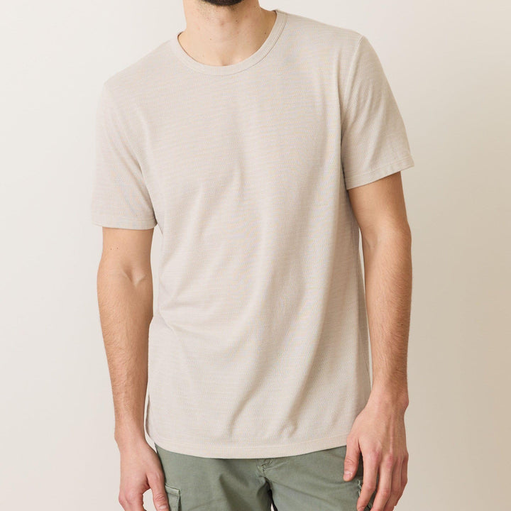 Signature Jacquard Crew Tee | Natural