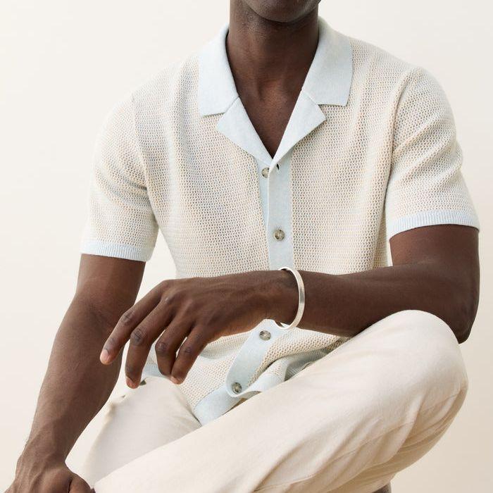 Asher Sweater Resort Shirt | Light Aqua