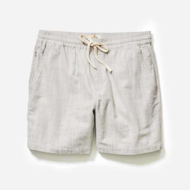 6" Saturday Beach Short | Grey Stripe