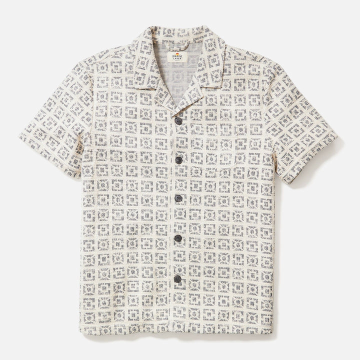 Cam Jacquard Resort Shirt | Natural Geo