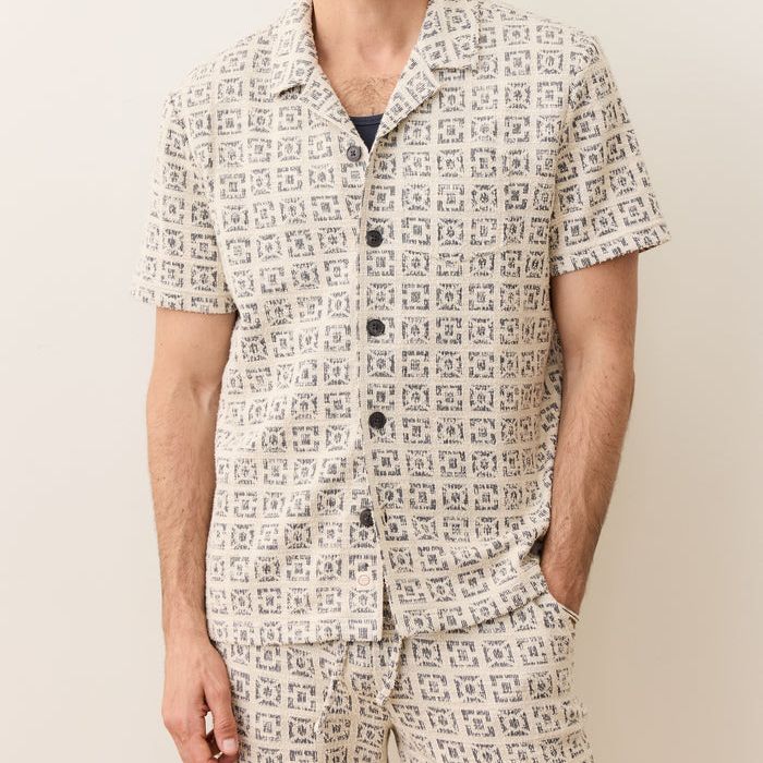 Cam Jacquard Resort Shirt | Natural Geo