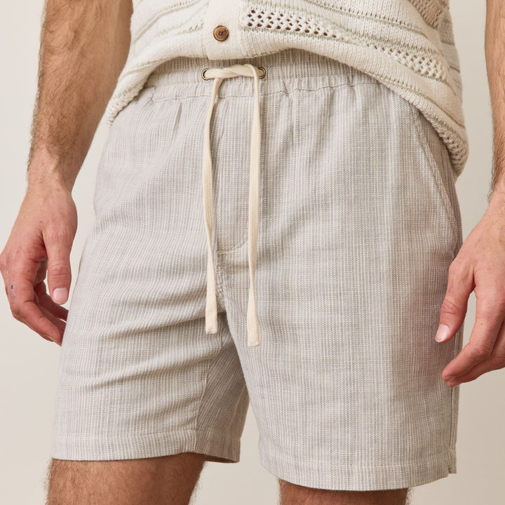 6" Saturday Beach Short | Grey Stripe