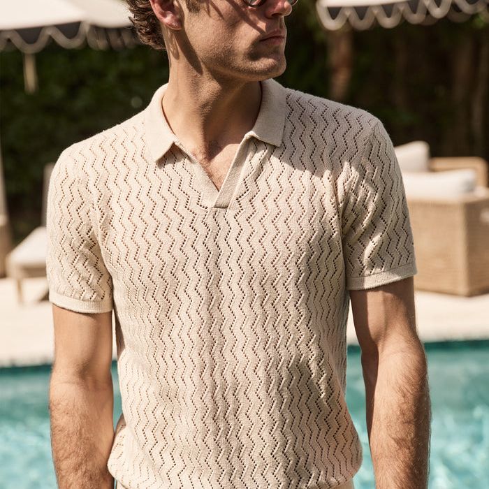 Cyrus Sweater Polo | Natural