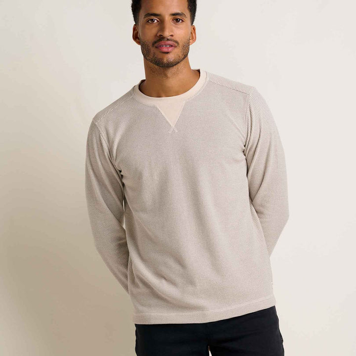 Framer II Long Sleeve Crew | Heather Grey Stripe