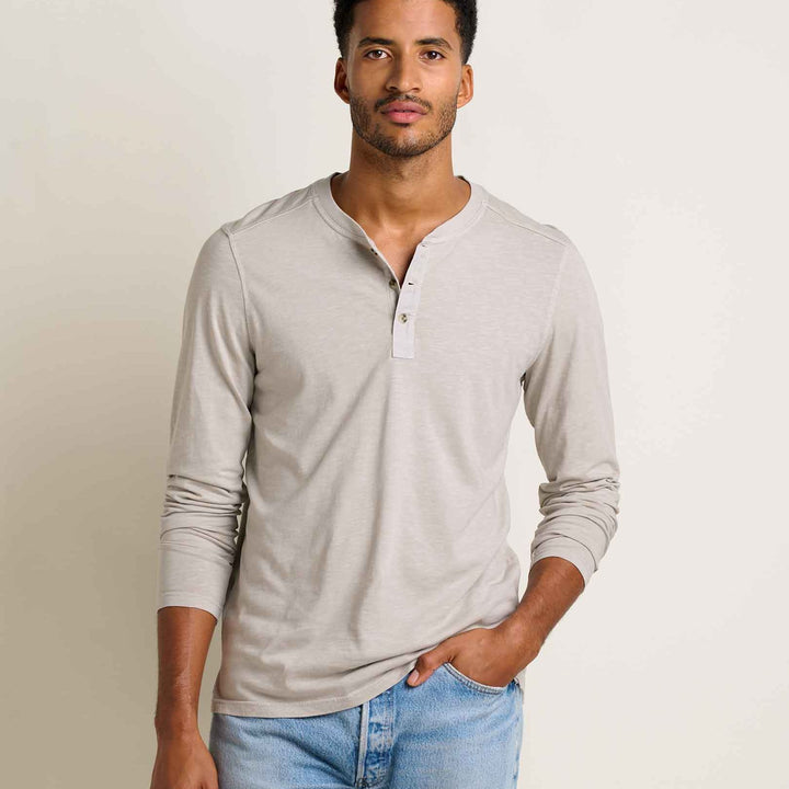 Primo Long Sleeve Henley | Basalt
