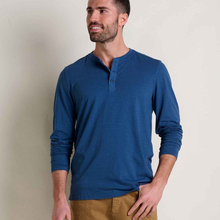 Primo Long Sleeve Henley | Deep Sea