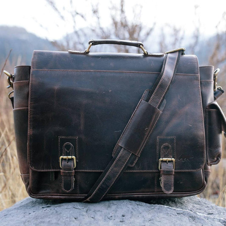 Sitka Leather Messenger | Dark Walnut