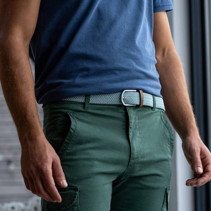 Arctic Blue Elastic Woven Belt