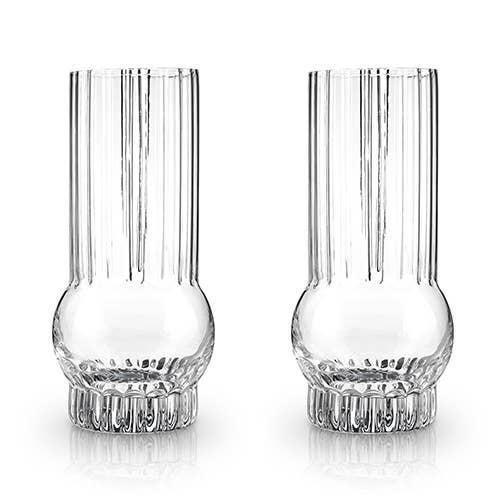 Art Deco Crystal Highball Glasses