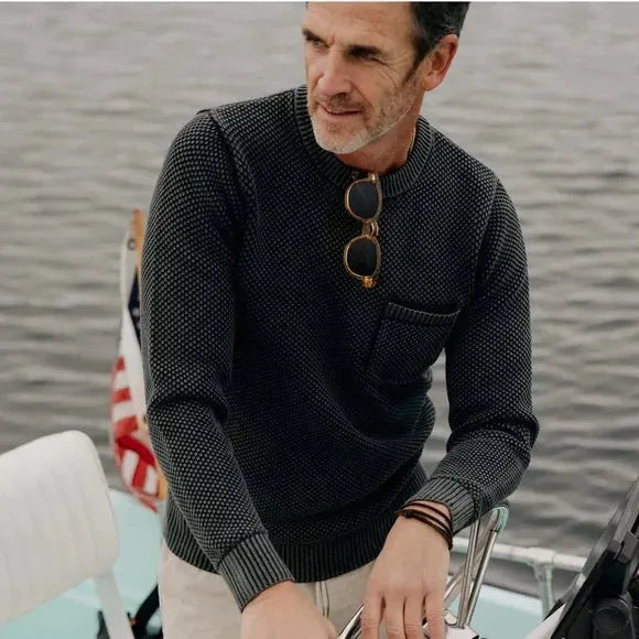 The Crawford Crew Sweater | Washed Asphalt