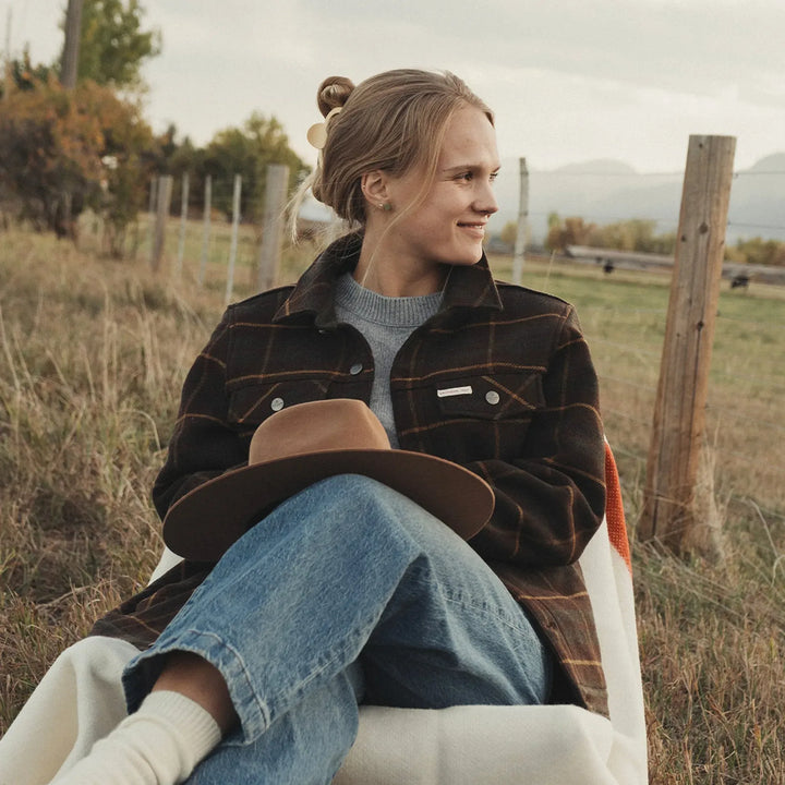 Wool Jacket Unisex | Hunter Brown Checks