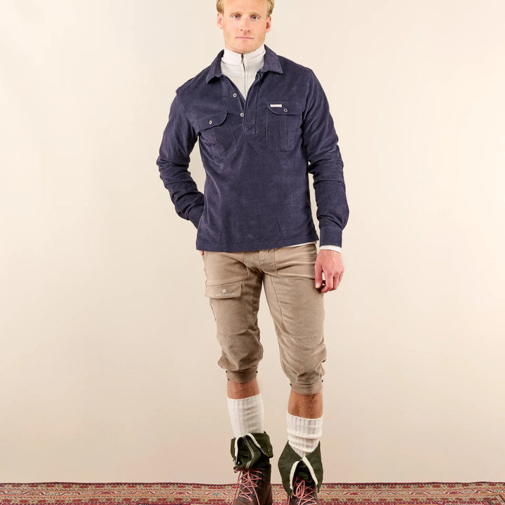 Ranger Velvet Half-Zip | Faded Navy