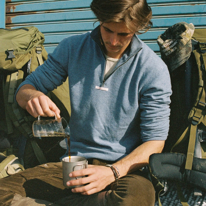 Boiled Half Zip | Denim Blue