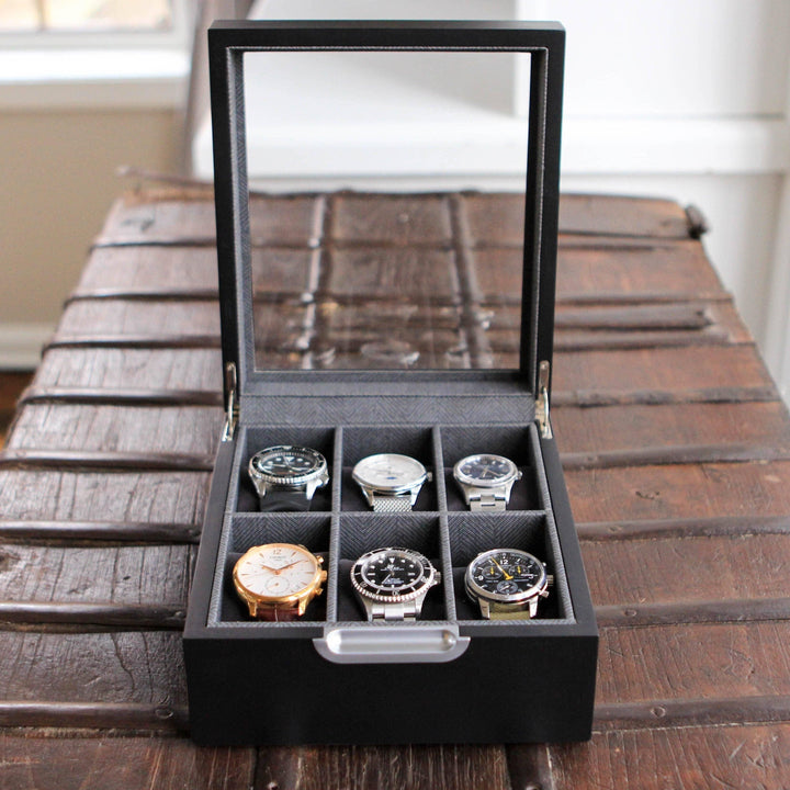 Modern 6 Slot Watch Box