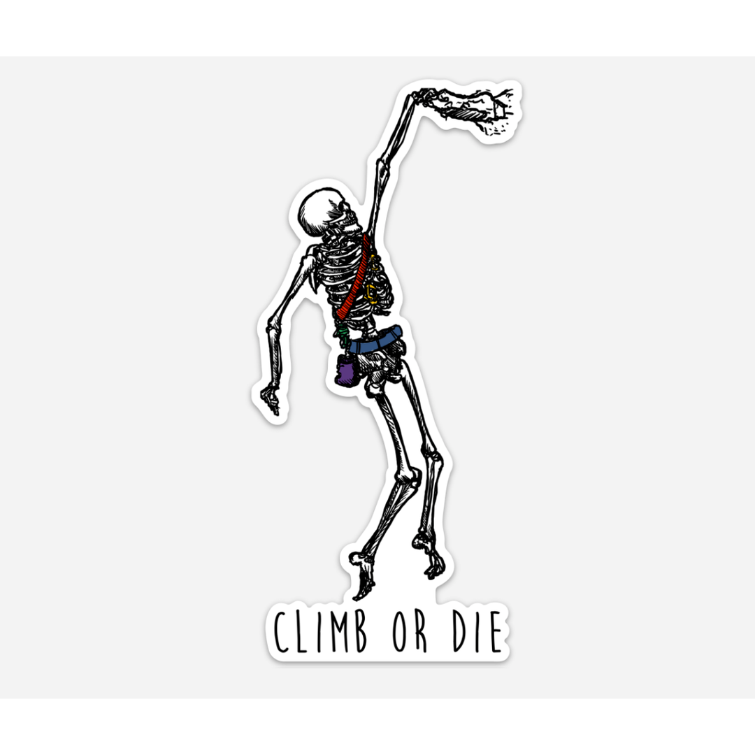 Climb or Die Sticker