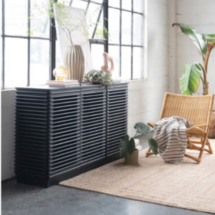 Modern Slat Credenza