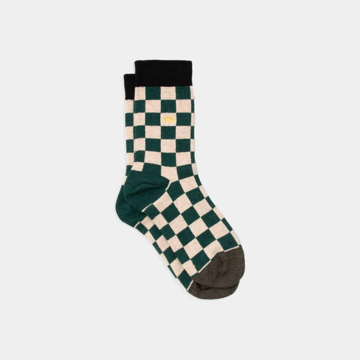 Checkered combed cotton socks - Tourist trophy