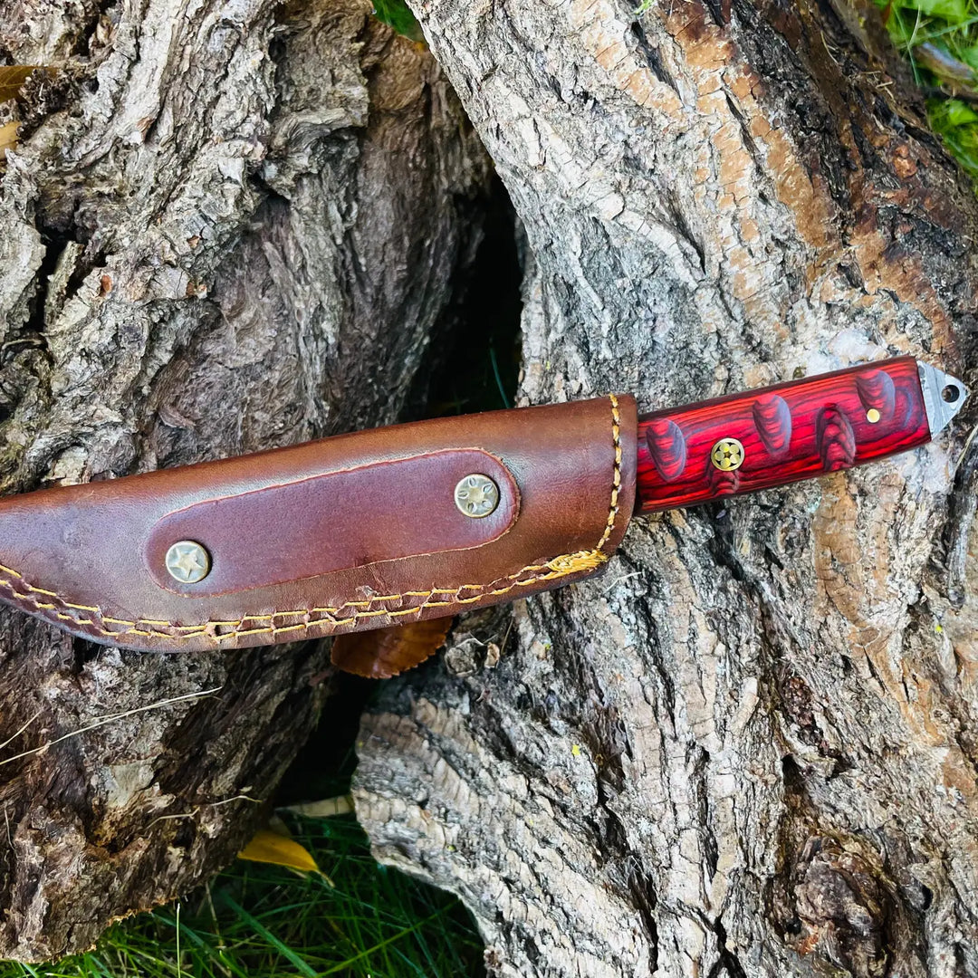 Damascus Steel Compact Tanto Kendo