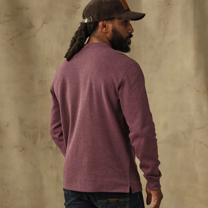 Waffle Knit Thermal Crewneck | Dark Port Heather