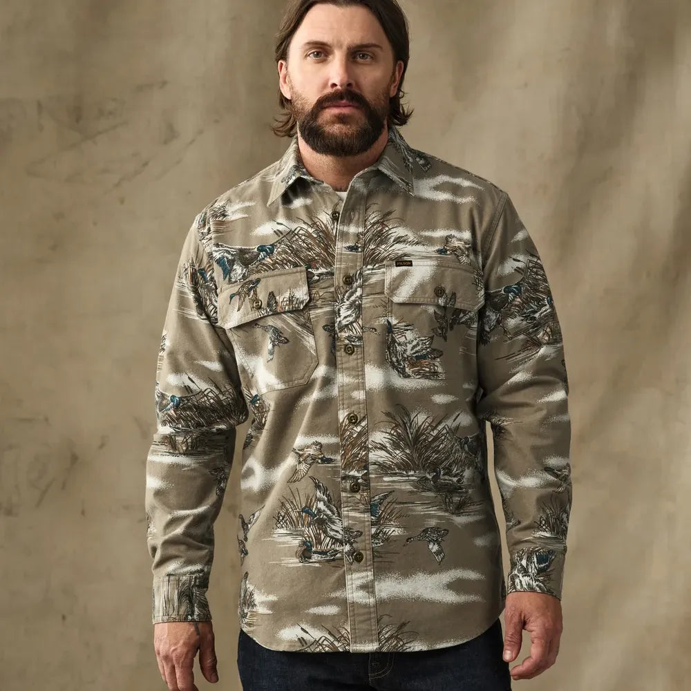 Field Flannel Shirt | Marsh Olive Print