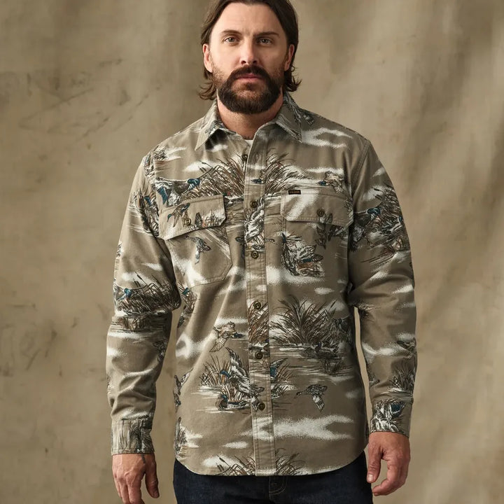 Field Flannel Shirt | Marsh Olive Print