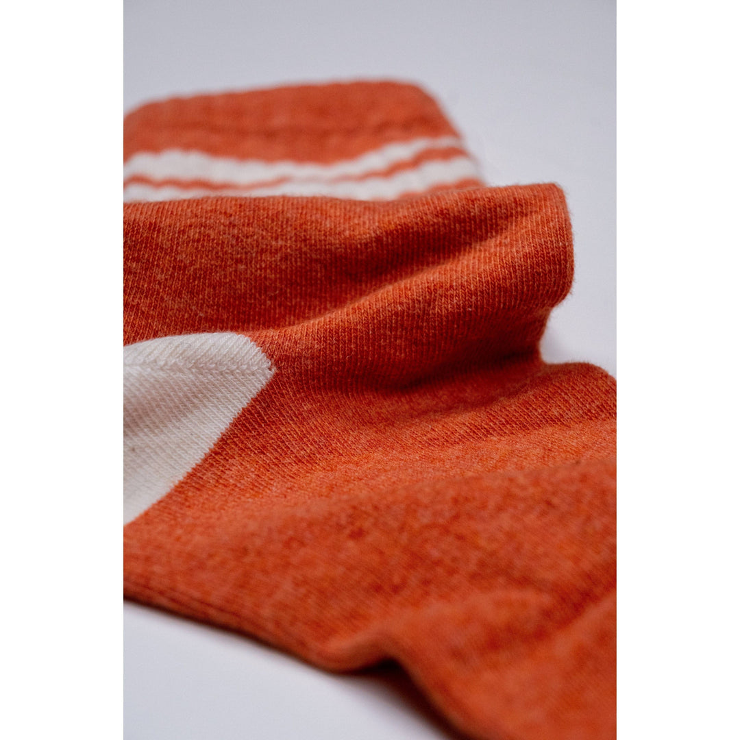 The Retro Orange Combed Cotton Socks