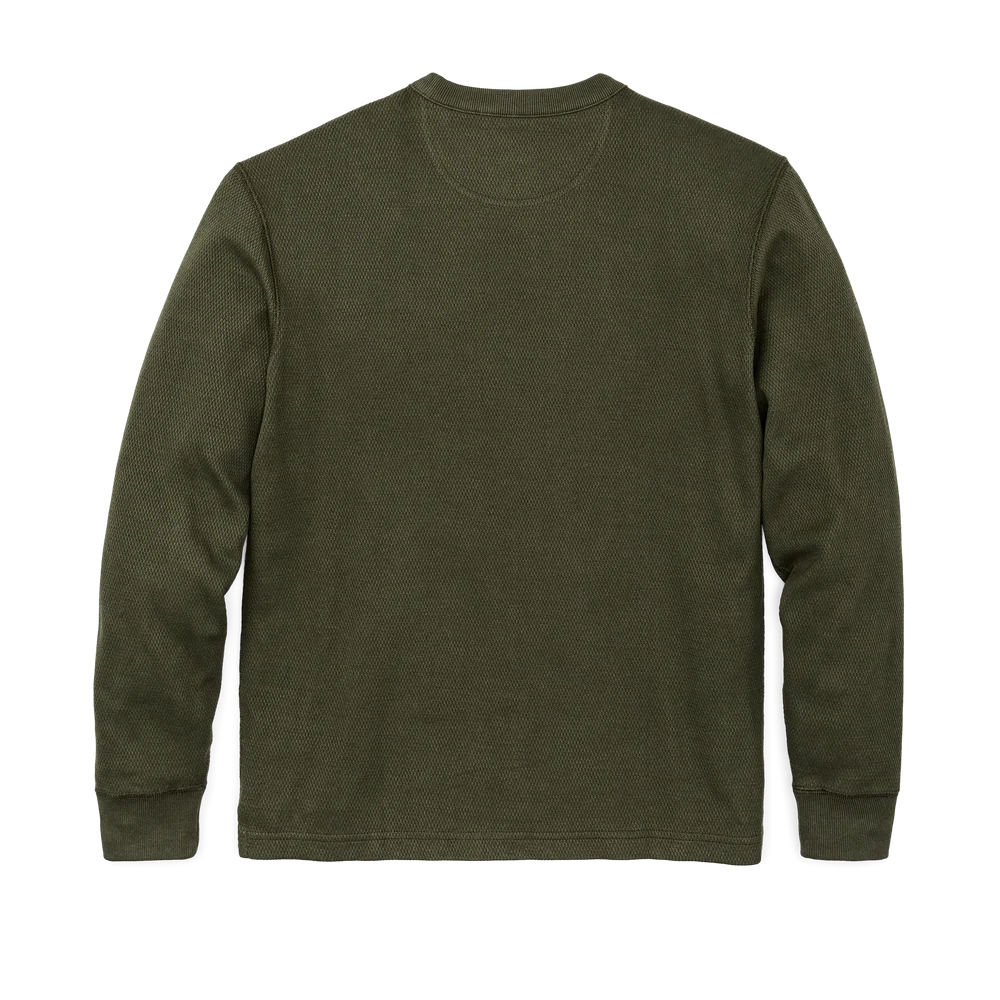 Waffle Knit Thermal Crewneck | Mossy Rock