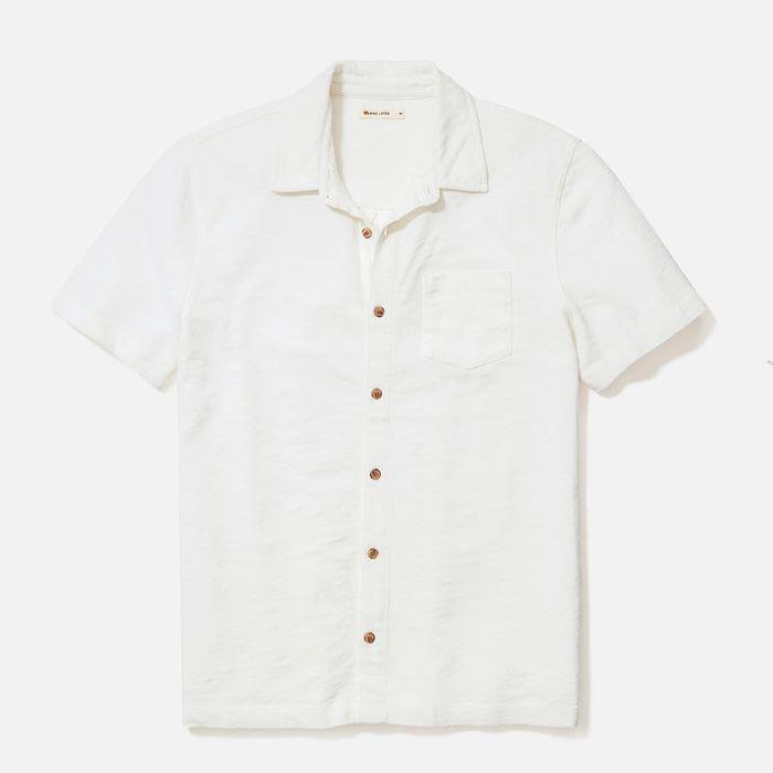 Vintage Heavy Slub Button Down | White