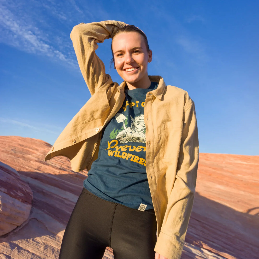 Keep It Green, Prevent Wildfires Unisex Tee | Navy