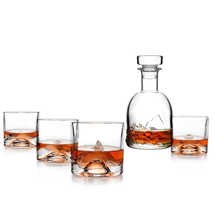 The Peaks Crystal Whiskey Decanter Set