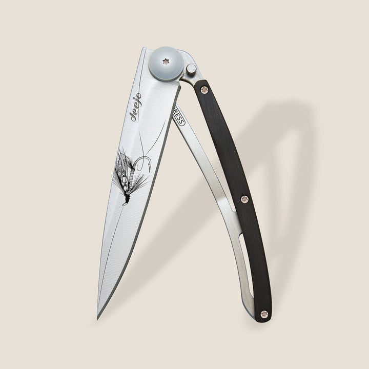 Ebony Wood Folding Knife | Silver Wilkinson